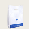 Custom Printed Logo Personalized HDPE LDPE Merchandise Die Cut Plastic Shopping Bag With Handle